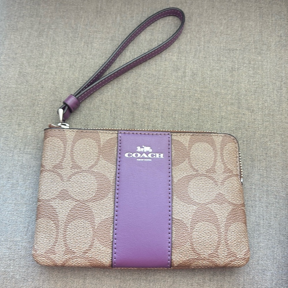 Coach Monogram Wristlet